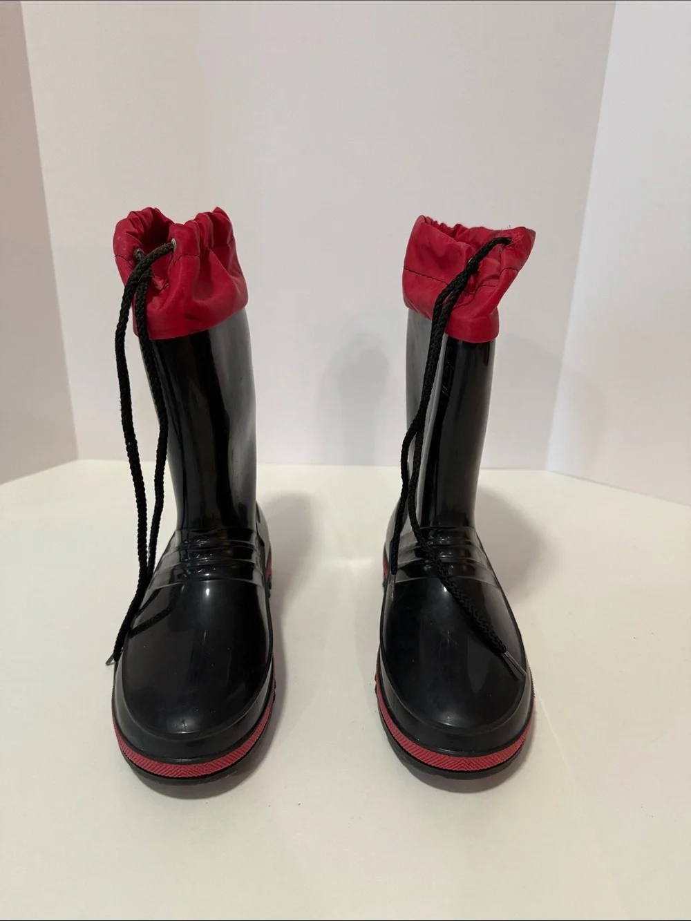 Kids USA Red and Black Rain Boots